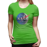 Women's Casual T-shirt NASA Logo Soft Crew Neck Short Sleeve Tee