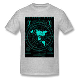 Men's Casual T-shirt The Earth Is Flat Cool Crew Neck Short Sleeves Tees