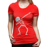 Novelty T Shirt for Women Skull Flowy Crew Neck Short Sleeve Tops