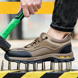 Steel Toe Shoes for Women Men Puncture Proof Lightweight slip-resistant Comfortable Safety Work Sneaker