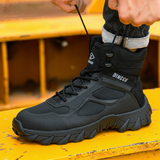 Waterproof Steel Toe Boots for Men Comfortable Safety Work Indestructible Shoes Lightweight Non Slip Puncture Resistant Industrial Construction