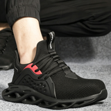 Men's Work Shoes Lightweight Indestructible Composite Toe Safety Breathable Industrial Construction Casual Working Sneakers