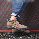 Steel Toe Shoes for Women Lightweight Safety Sneakers Air Cushion Comfortable Slip Resistant Indestructible Men Puncture Proof Work Shoe