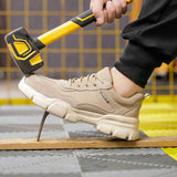 Steel Toe Shoes for Men and Women Comfortable Lightweight Puncture Resistant Safety Footwear Work Sneakers for Construction Warehouse Jobs
