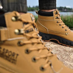 Steel Toe Boots for Men Indestructible Breathable High Top Work Lightweight Safety Shoes Non Slip Work Industry Construction
