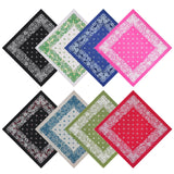 12 Pcs Cowboy Bandanas for Men Women Assorted Paisley Pattern Handkerchiefs 22 x 22 Inch Kids Headwrap Scarfs
