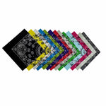 12 Pack Novelty Multipurpose Bandana Cotton Paisley Bandanas for Men Women