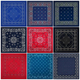 12 Pack Bandanas Unisex Paisley Cowboy Multi Purpose Headband Scarf for Men Women