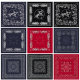 12 Pcs Cowboy Bandanas for Men Women Paisley Pattern Handkerchiefs 22 x 22 Inch Headwrap Scarfs