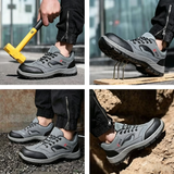 Steel Toe Shoes for Women Men Non Slip Work Sneakers Indestructible Lightweight Breathable Construction Sneakers Puncture Proof Ergonomic Design