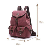 Vintage Canvas Backpack for Women, Durable Casual Daypack, Large Capacity Travel Rucksack Fits for Hiking and Daily Use
