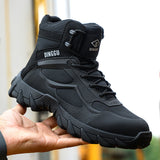 Waterproof Steel Toe Boots for Men Comfortable Safety Work Indestructible Shoes Lightweight Non Slip Puncture Resistant Industrial Construction