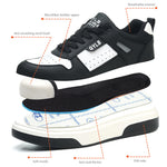Steel Toe Shoes for Men Women Comfortable Lightweight Safety Non Slip Work Puncture Proof Composite Sneakers for Construction