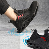 Men's Work Shoes Lightweight Indestructible Composite Toe Safety Breathable Industrial Construction Casual Working Sneakers