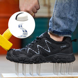 Steel Toe Shoes for Men Women, Breathable Safety Work Footwear with Durable Soft Sole, Comfort Puncture-Resistant Sneakers for Industrial