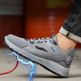 Steel Toe Sneakers for Men Women Lightweight Safety Shoes Comfortable Puncture Proof Slip On Indestructible Work