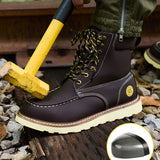Work Boots for Men Steel Toe Safety Shoes Puncture Resistant Lightweight Industrial Construction
