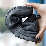 Steel Toe Shoes for Women Men Lightweight Safety Air Cushion Comfortable Slip Resistant Indestructible Puncture Proof Work Shoe