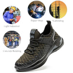 Steel Toe Shoes for Men Women Composite Toe Safety Sneakers Non Slip Industrial Work Tennis Shoe Air Cushion