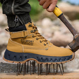 Steel Toe Boots for Men Indestructible Breathable High Top Work Lightweight Safety Shoes Non Slip Work Industry Construction
