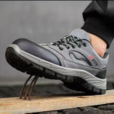 Steel Toe Shoes for Women Men Non Slip Work Sneakers Indestructible Lightweight Breathable Construction Sneakers Puncture Proof Ergonomic Design