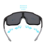 Polarized Sports Sunglasses for Men Women, UV Protection Half Frame Comfortable for Running Cycling Driving