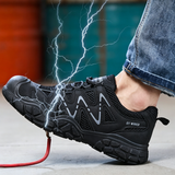 Steel Toe Shoes for Men Women, Breathable Safety Work Footwear with Durable Soft Sole, Comfort Puncture-Resistant Sneakers for Industrial