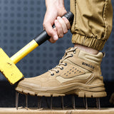 Steel Toe Boots for Men Women Comfortable Lightweight Work Slip Resistant High Top Safety Shoes Puncture Proof Indestructible Construction