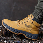 Steel Toe Boots for Men Indestructible Breathable High Top Work Lightweight Safety Shoes Non Slip Work Industry Construction