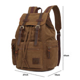 Canvas Travel Laptop Backpack for Men Women, Business Work Rucksack College School Computer Bag