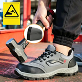 Steel Toe Shoes for Women Men Non Slip Work Sneakers Indestructible Lightweight Breathable Construction Sneakers Puncture Proof Ergonomic Design