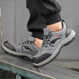 Steel Toe Shoes for Women Men Non Slip Work Sneakers Indestructible Lightweight Breathable Construction Sneakers Puncture Proof Ergonomic Design