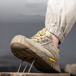 Steel Toe Shoes for Women Lightweight Safety Sneakers Air Cushion Comfortable Slip Resistant Indestructible Men Puncture Proof Work Shoe