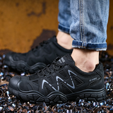 Steel Toe Shoes for Men Women, Breathable Safety Work Footwear with Durable Soft Sole, Comfort Puncture-Resistant Sneakers for Industrial