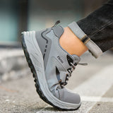 Steel Toe Sneakers for Men Women Lightweight Safety Shoes Comfortable Puncture Proof Slip On Indestructible Work