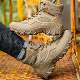 Waterproof Steel Toe Boots for Men Comfortable Safety Work Indestructible Shoes Lightweight Non Slip Puncture Resistant Industrial Construction