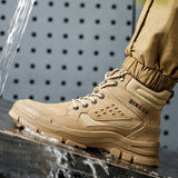 Steel Toe Boots for Men Women Comfortable Lightweight Work Slip Resistant High Top Safety Shoes Puncture Proof Indestructible Construction