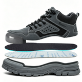 Steel Toe Shoes for Women Men Lightweight Safety Air Cushion Comfortable Slip Resistant Indestructible Puncture Proof Work Shoe