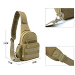 Outdoor Tactical Shoulder Backpack, Military Crossbody Chest Portable Sling Bag for Men Women