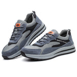 Steel Toe Shoes for Men Women, Slip Resistant Safety Work Puncture Proof Comfortable Indestructible Sneakers for Industry Construction Warehouse