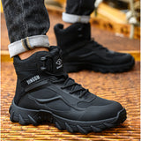 Waterproof Steel Toe Boots for Men Comfortable Safety Work Indestructible Shoes Lightweight Non Slip Puncture Resistant Industrial Construction