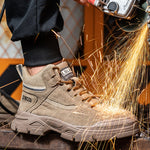 Steel Toe Boots for Men Women Comfortable Lightweight Work Slip Resistant Safety Shoes Puncture Proof Indestructible Construction Sneakers