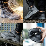 Steel Toe Shoes for Women Men Lightweight Safety Air Cushion Comfortable Slip Resistant Indestructible Puncture Proof Work Shoe