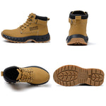 Steel Toe Boots for Men Indestructible Breathable High Top Work Lightweight Safety Shoes Non Slip Work Industry Construction