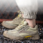 Steel Toe Shoes for Women Lightweight Safety Sneakers Air Cushion Comfortable Slip Resistant Indestructible Men Puncture Proof Work Shoe