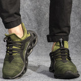Men's Work Shoes Lightweight Indestructible Composite Toe Safety Breathable Industrial Construction Casual Working Sneakers