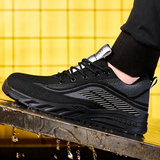 Steel Toe Shoes for Men Work Lightweight Safety Sneakers with Kevlar Puncture Resistant Midsole for Construction Warehouse