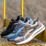 Steel Toe Shoes for Men Women, Slip Resistant Safety Work Puncture Proof Comfortable Indestructible Sneakers for Industry Construction Warehouse