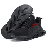 Men's Work Shoes Lightweight Indestructible Composite Toe Safety Breathable Industrial Construction Casual Working Sneakers