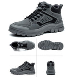 Steel Toe Shoes for Women Men Lightweight Safety Air Cushion Comfortable Slip Resistant Indestructible Puncture Proof Work Shoe